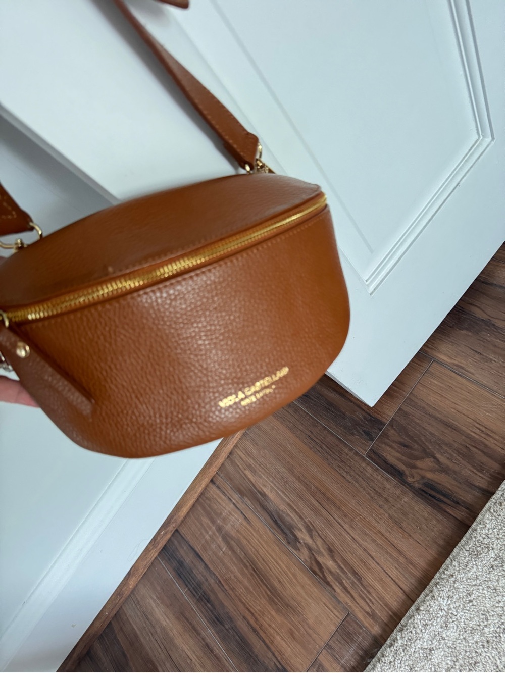 Viola Castellani Geniune Leather Leather Crossbody Belt Bag Purse